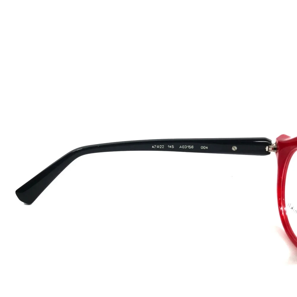 Alain Mikli Eyeglasses Frames A03156 004 Red Black Sparkly Marble 47-22-145